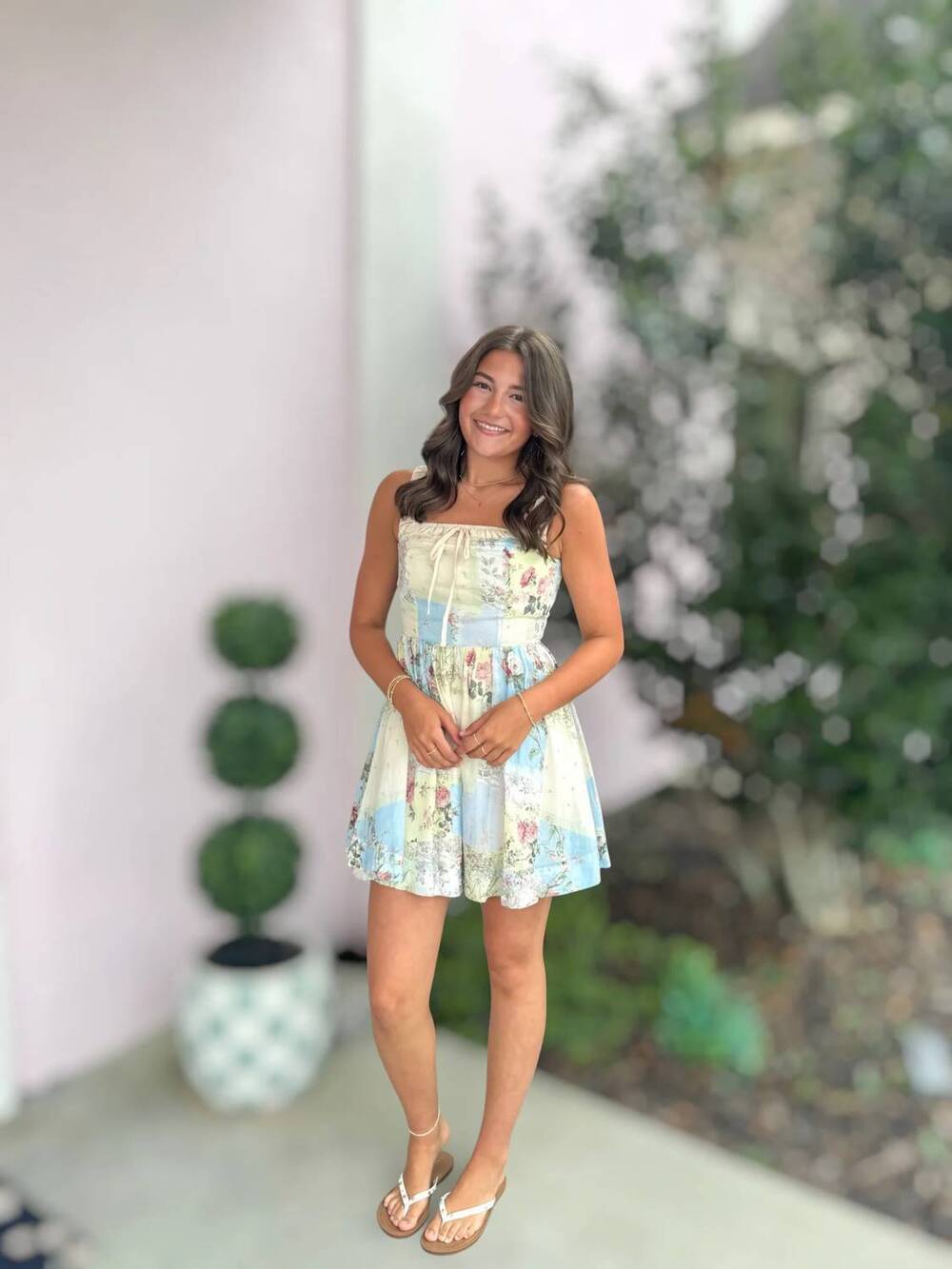 NEW MABLE bloomed to perfection mini dress in blue multi - Picture 4 of 4